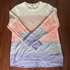 GAP Color Block Pastel Sweater Women’s M